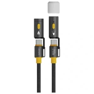 4smarts Explorer 3in1 USB-C / USB-C Feuerzeug, Taschenlampe 240W 1,5m schwarz