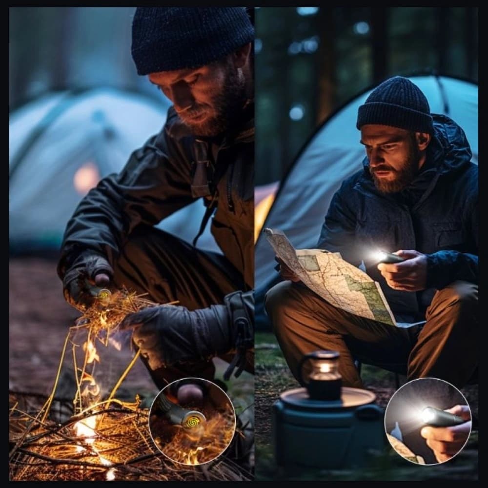 4smarts Explorer 3in1 USB-C / USB-C Feuerzeug, Taschenlampe 240W 1,5m schwarz - 2