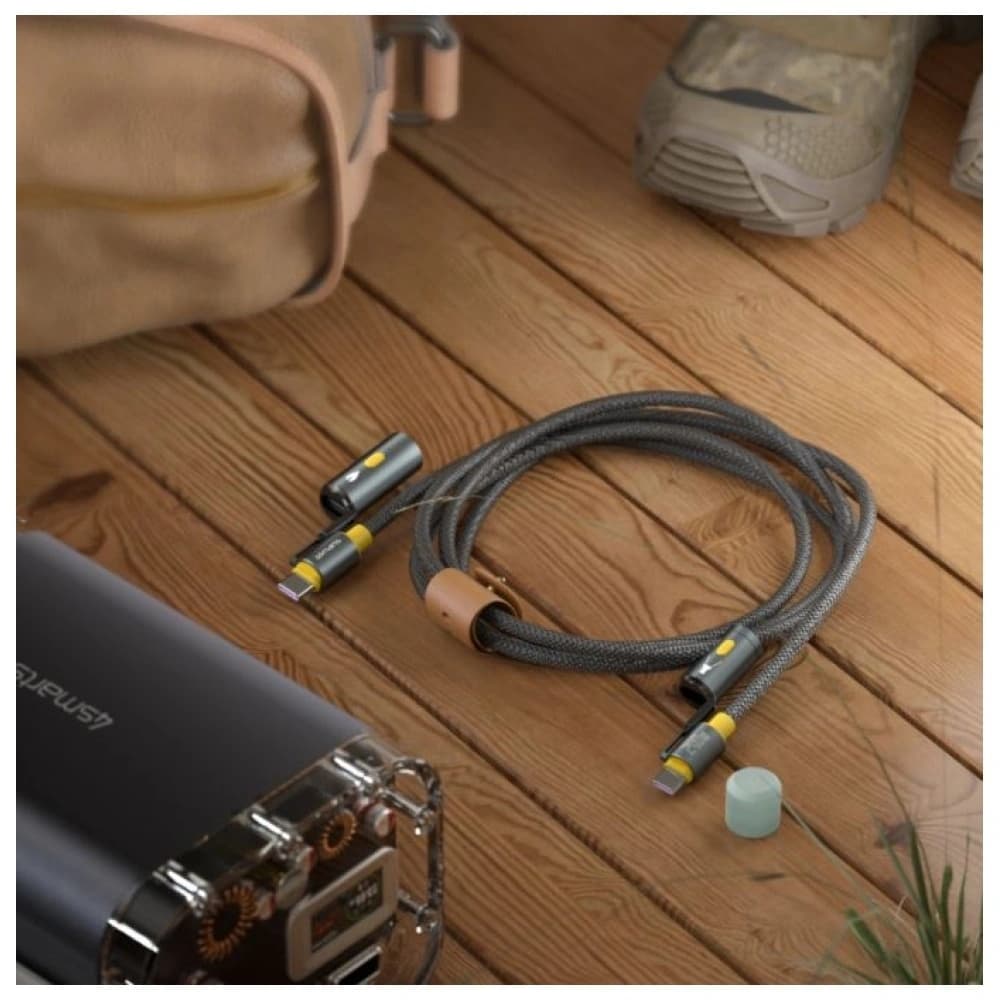 4smarts Explorer 3in1 USB-C / USB-C Feuerzeug, Taschenlampe 240W 1,5m schwarz - 4