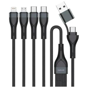 4smarts 4in1 USB-C, USB-A / 2xUSB-C, Micro-USB, Lightning 1.2m black