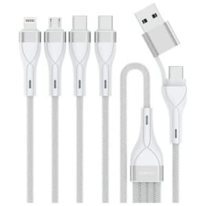 4smarts 4in1 USB-C, USB-A / 2xUSB-C, Micro-USB, Lightning 1.2m white