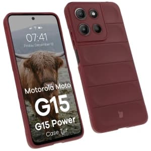 Bizon Case Tur Motorola Moto G15 / G15 Power burgundy