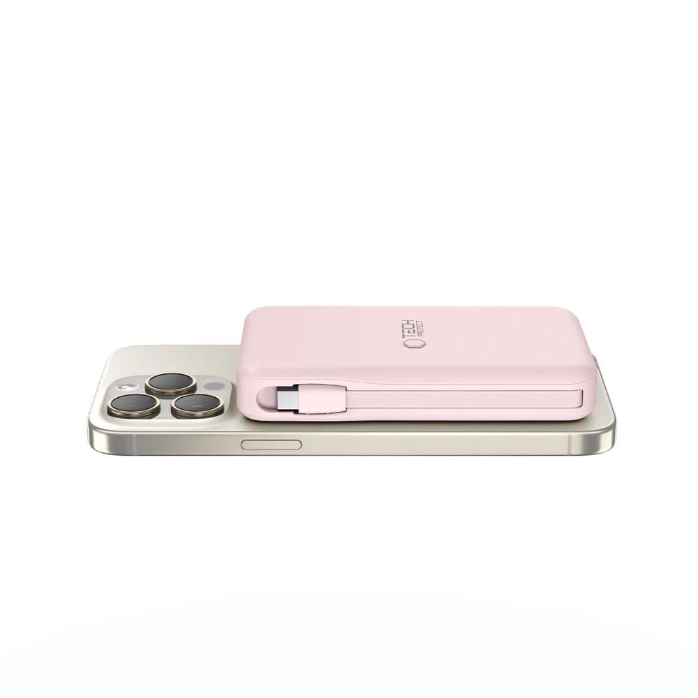 Tech-Protect PB31 LifeMag MagSafe Power Bank 10000mAh Rosa - 5
