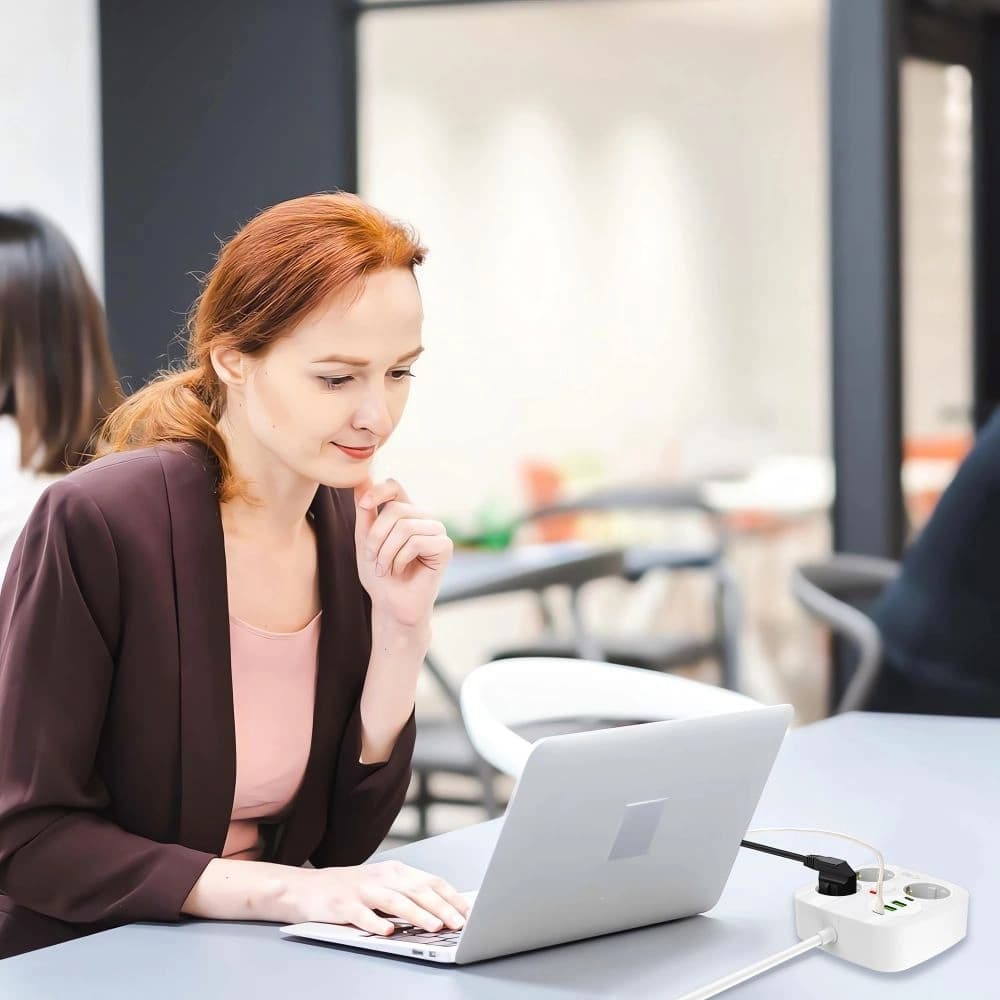 Tech-Protect PCS3X4 Steckdosenleiste 2xUSB-A, 2xUSB-C, 3xAC-Steckdosen 200cm Weiß - 7