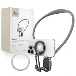 Uchwyt na szyję Tech-Protect AC200 Magnetic MagSafe & GoPro & DJI Neck Holder Crayon Grey