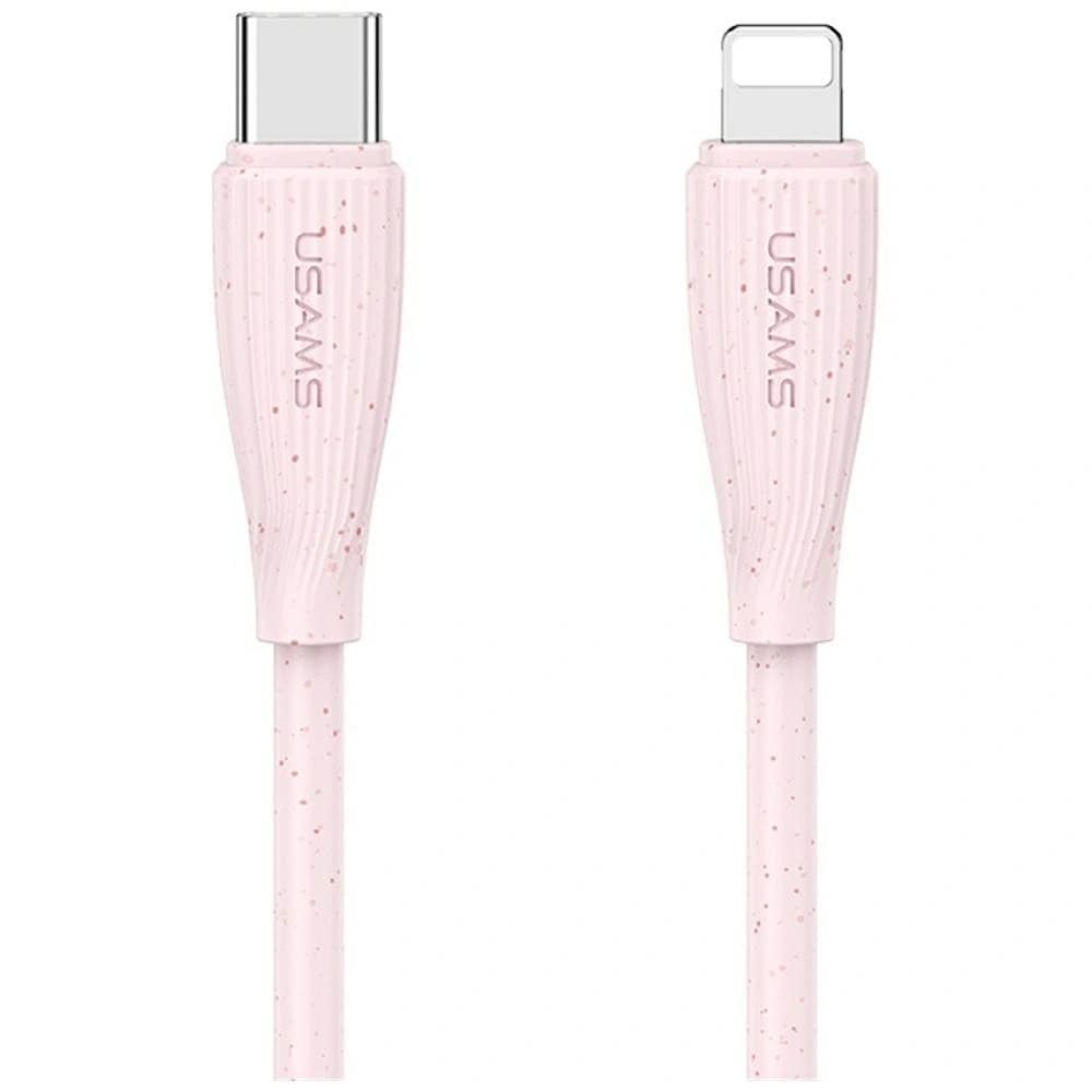 USAMS Green Series SJ717 30W USB-C / Lightning Kabel 1m pink - 1