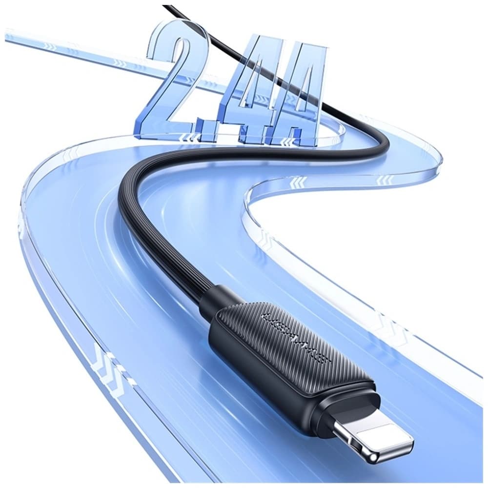 USAMS KY Series US-SJ689 2.4A USB-A / Lightning cable 1m white - 5