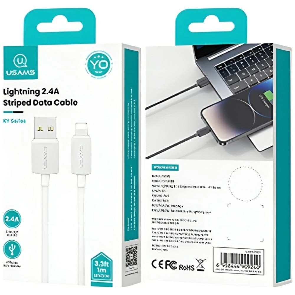 USAMS KY Series US-SJ689 2.4A USB-A / Lightning cable 1m white - 8