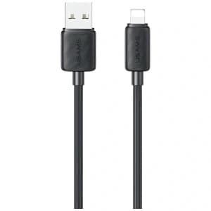 USAMS KY Serie US-SJ689 2.4A USB-A / Lightning Kabel 1m schwarz