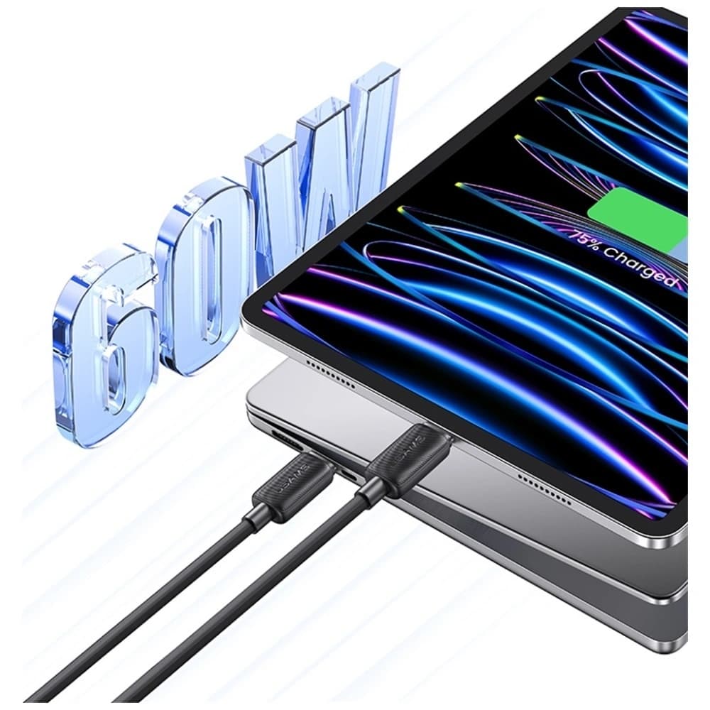 USAMS KY Series US-SJ691 60W USB-C / USB-C cable 1m white - 9