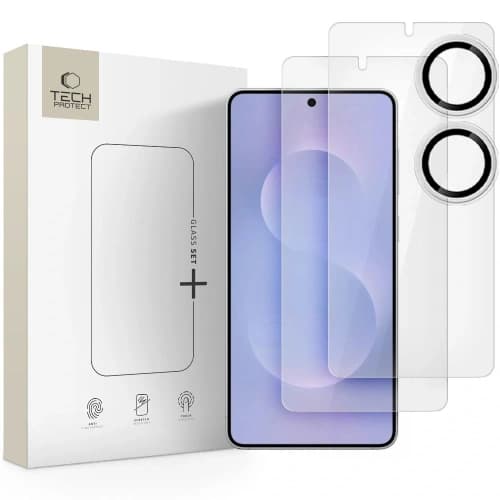 Tech-Protect Glass Set+ Samsung Galaxy S25 Edge Clear [3 PACK]