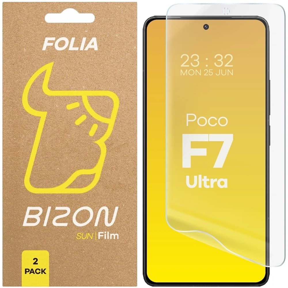 Bizon Glasfolie Sonne Xiaomi Poco F7 Ultra [2 PACK] - 1