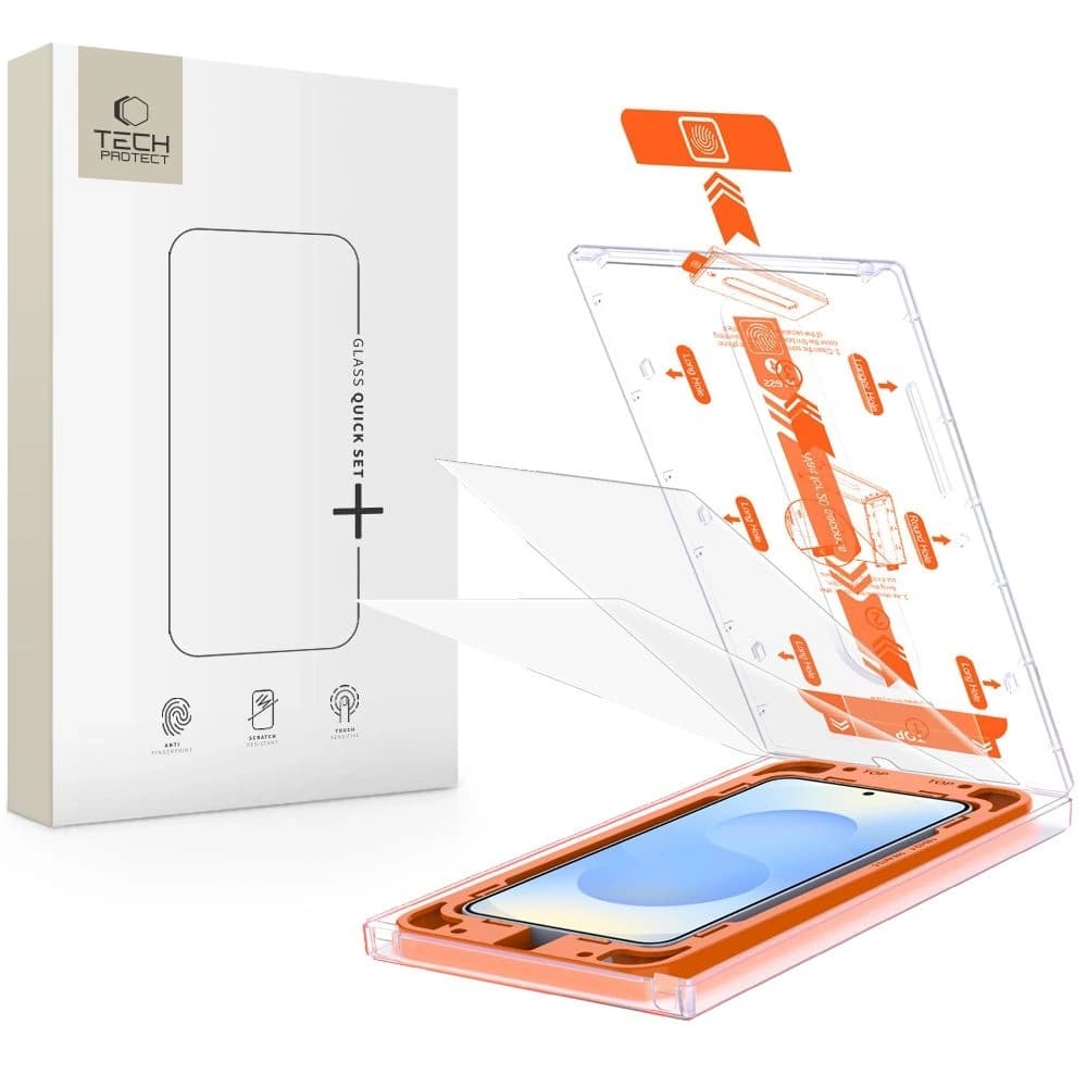 Tech-Protect Quick Set+ Samsung Galaxy S25+ Plus / S24+ Plus Clear [2 PACK] - 1