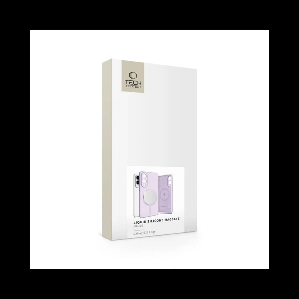 Tech-Protect Liquid Silicone MagSafe Samsung Galaxy S25 Edge Mauve - 4
