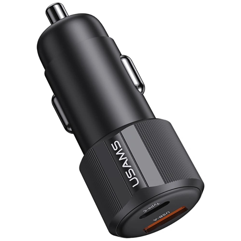 USAMS YT Series CC283 60W Car Charger 1xUSB-A 1xUSB-C black - 4