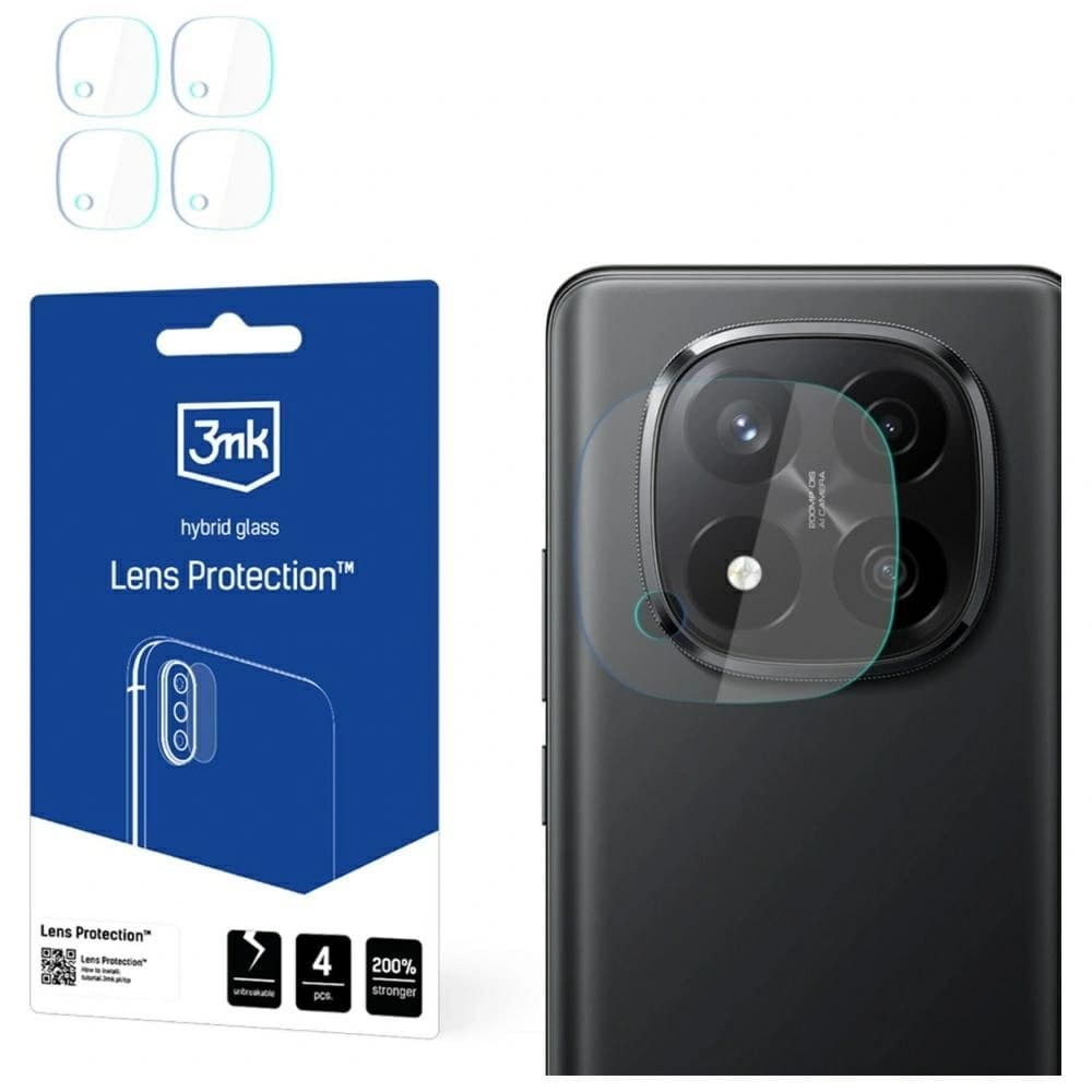 Ochrona na obiektyw aparatu 3MK Lens Protection do Redmi Note 14 Pro+ Plus [4 PACK] - 1