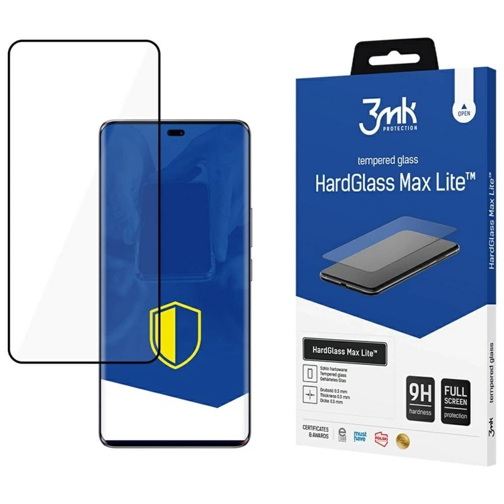 Tempered glass 3MK HardGlass Max Lite for Honor Magic7 Lite black - 1