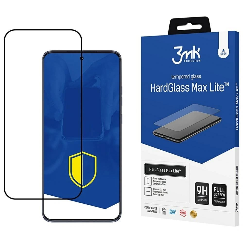Tempered glass 3MK HardGlass Max Lite for Motorola Edge 50 Neo black - 1