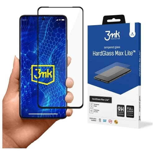 Tempered glass 3MK HardGlass Max Lite für Xiaomi Redmi Note 13 Pro+ Plus schwarz
