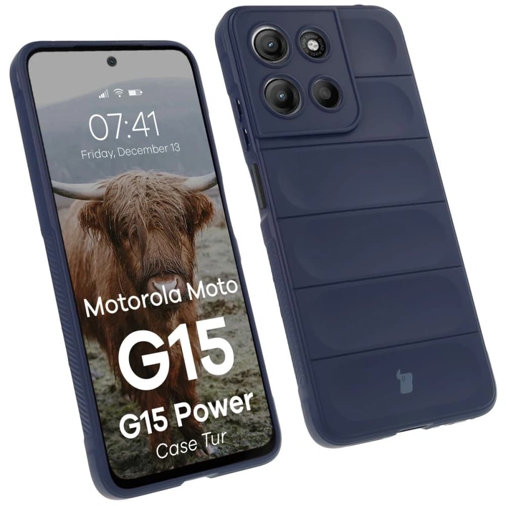 Bizon Case Tur Motorola Moto G15 / G15 Power navy blue - 1
