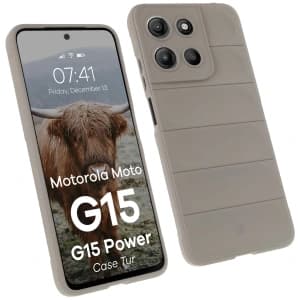 Bizon Case Tur Motorola Moto G15 / G15 Power light gray