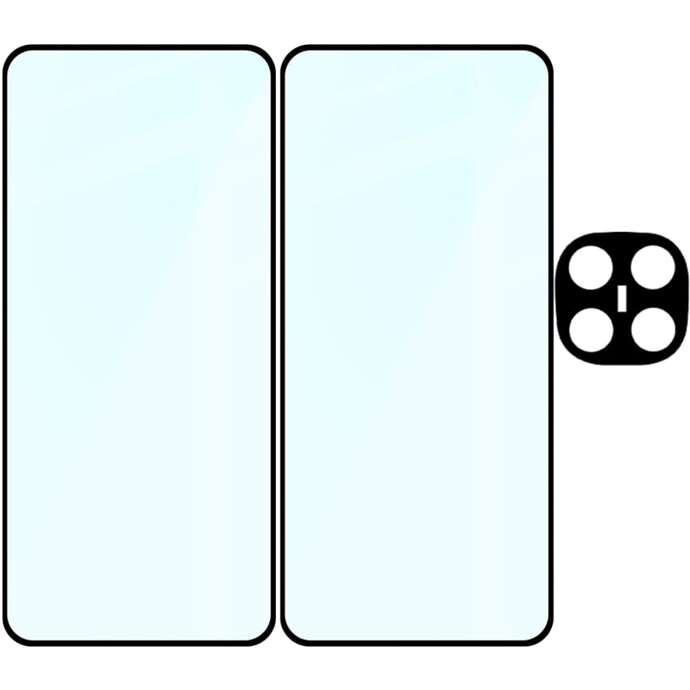 Bizon Edge 2 3D Pack 2x gehärtetes Glas + 1x Linsenschutz für Xiaomi Redmi Note 14 Pro Plus 5G - 6