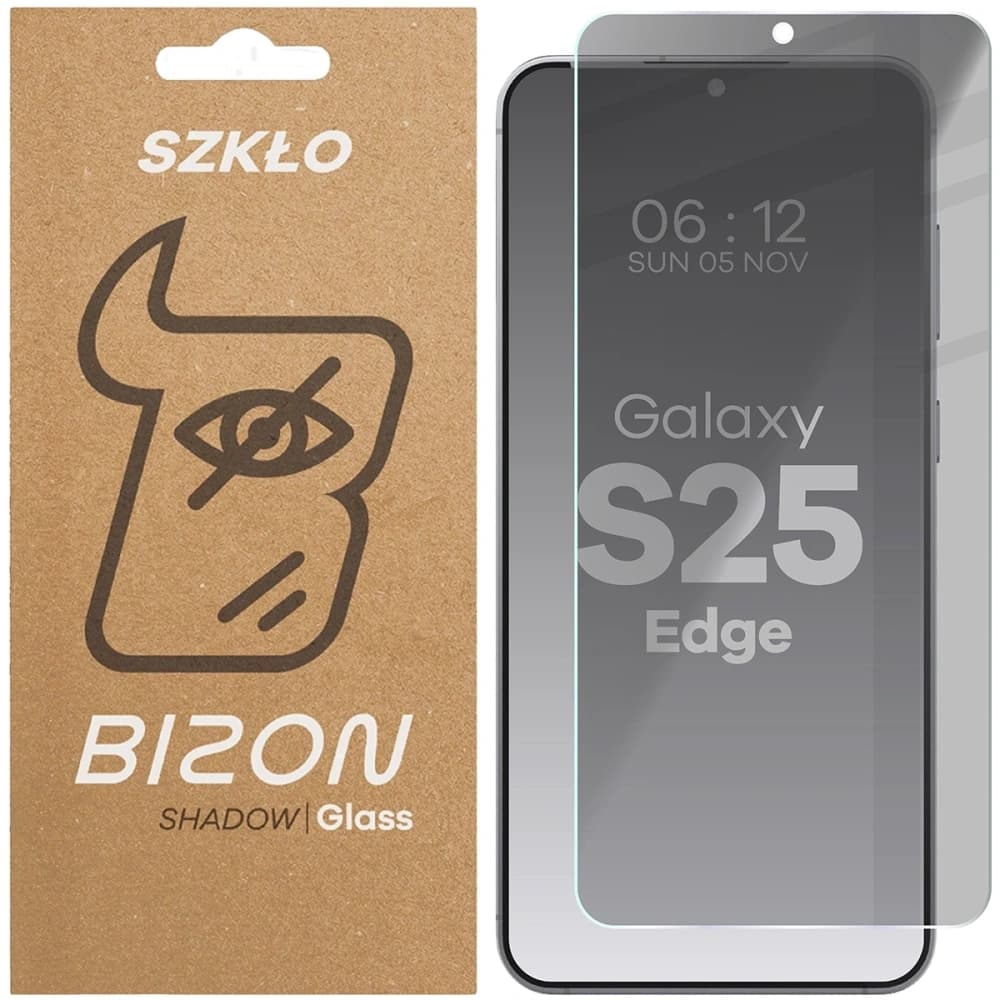 Bizon Glass Clear Shadow Samsung Galaxy S25 Edge tinted - 1