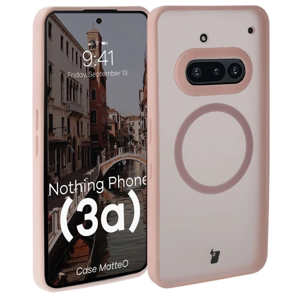 Bizon Case MatteO Magnetic Nothing Phone (3a) smoky pink - 1