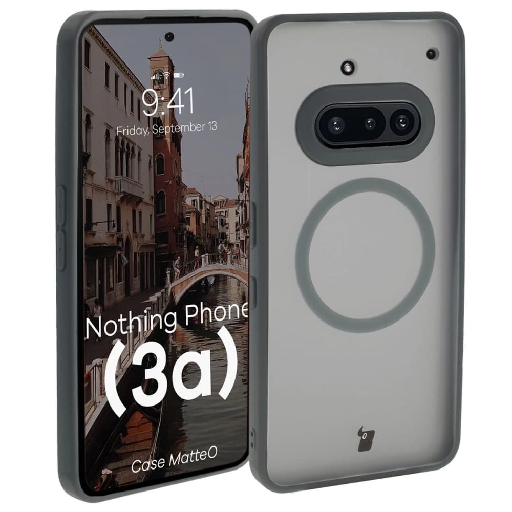 Bizon Case MatteO Magnetic Nothing Phone (3a) smoky gray - 1
