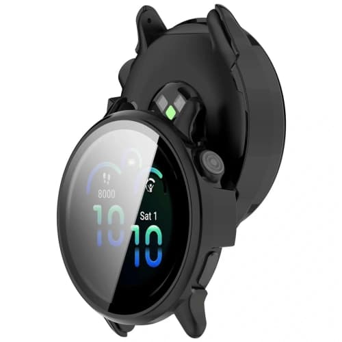 Bizon Case+Glass Uhr Garmin Vivoactive 6 schwarz