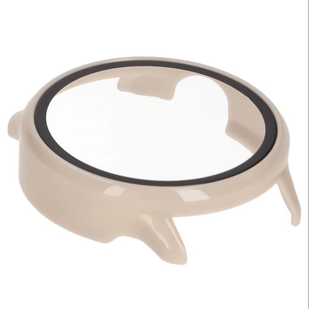 Bizon Case+Glass Uhr Garmin Vivoactive 6 beige - 7