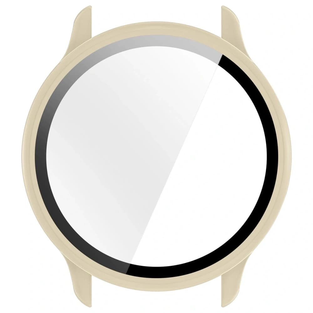 Bizon Case+Glass Uhr Garmin Vivoactive 6 beige - 8