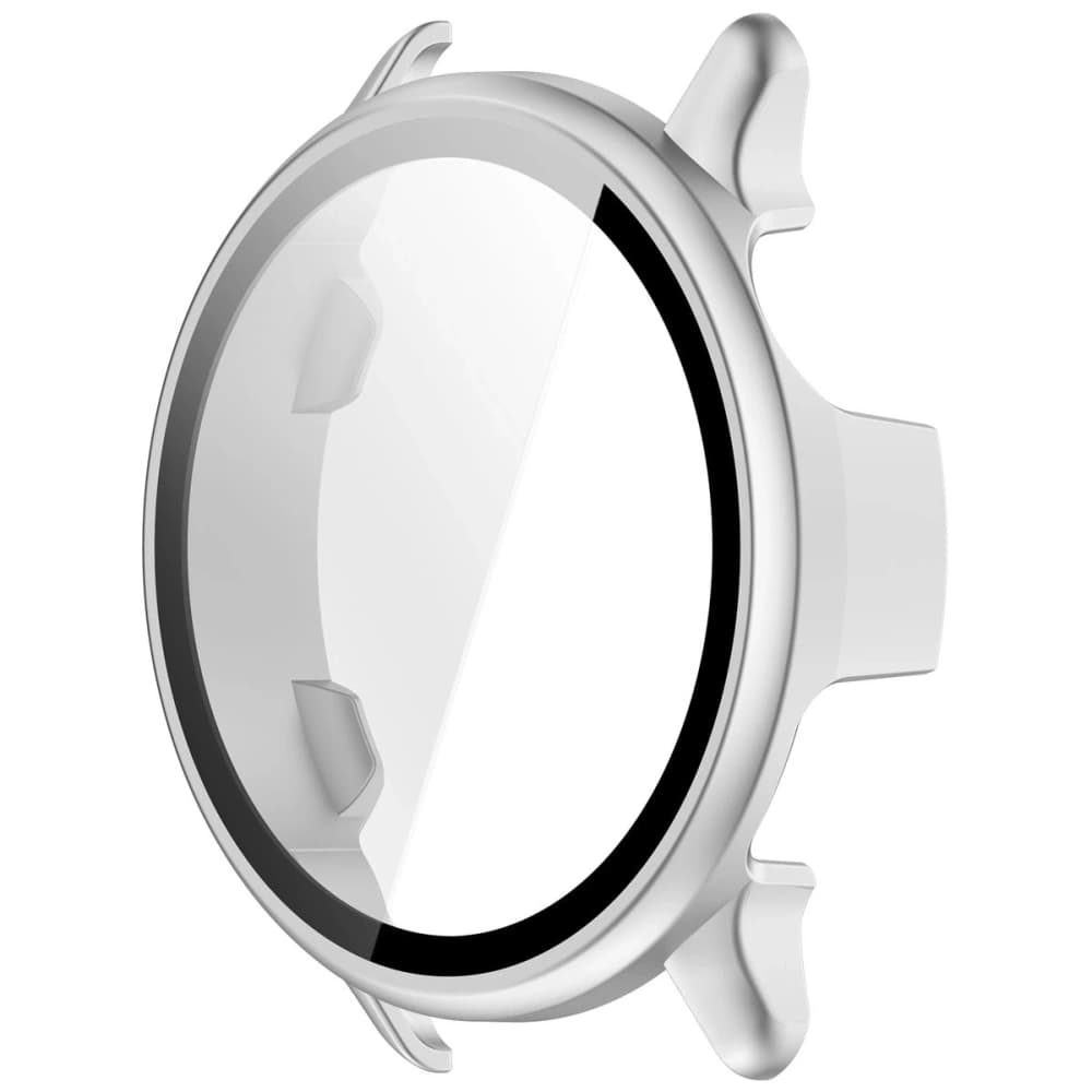 Bizon Case+Glas Uhr Garmin Vivoactive 6 satin silber - 3