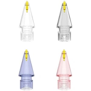 4smarts Lucid Stylus Tips for Apple Pencil 1st Gen/2nd Gen/USB-C/Pro Multicolor [4 PACK]