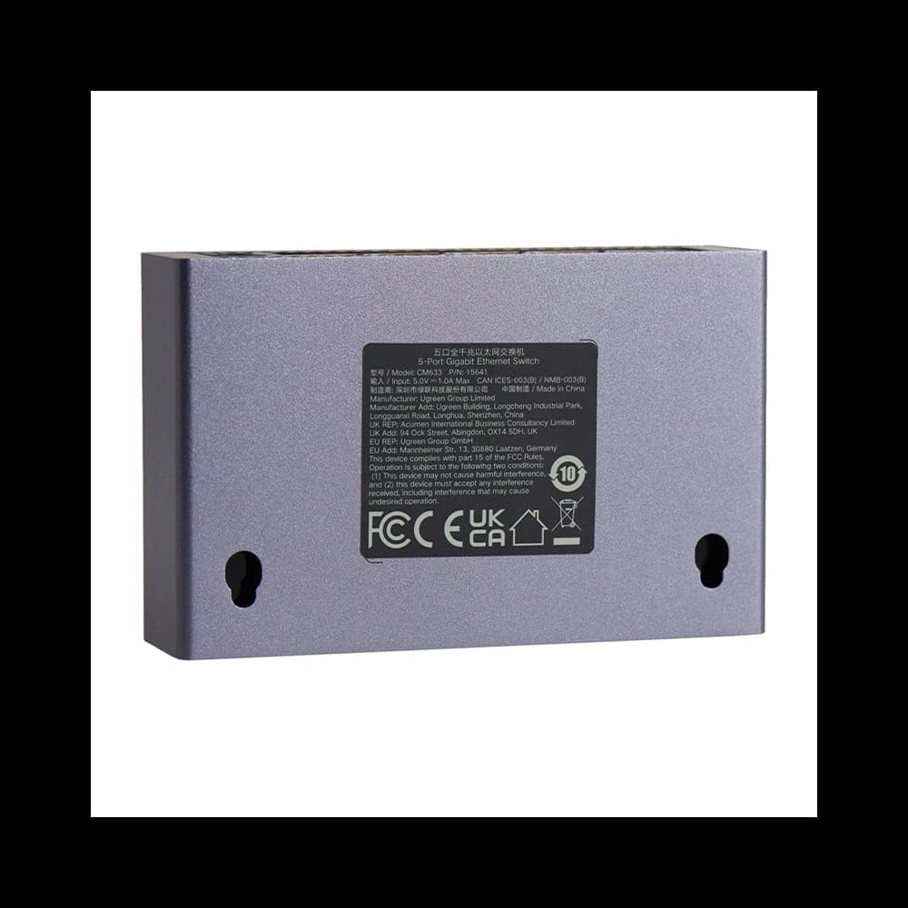 UGREEN CM633 5-Port GigaBit Ethernet Switch (Schwarz) - 3