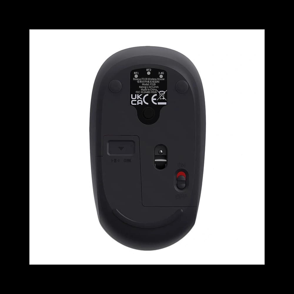 Baseus F01B Tri-Mode Wireless Maus 2.4G BT 5.0 1600 DPI (grau) - 3