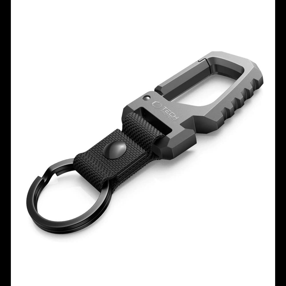 Tech-Protect Slidelock Carabiner Keychain Gunmetal - 1