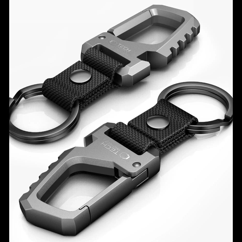 Tech-Protect Slidelock Carabiner Keychain Gunmetal - 2