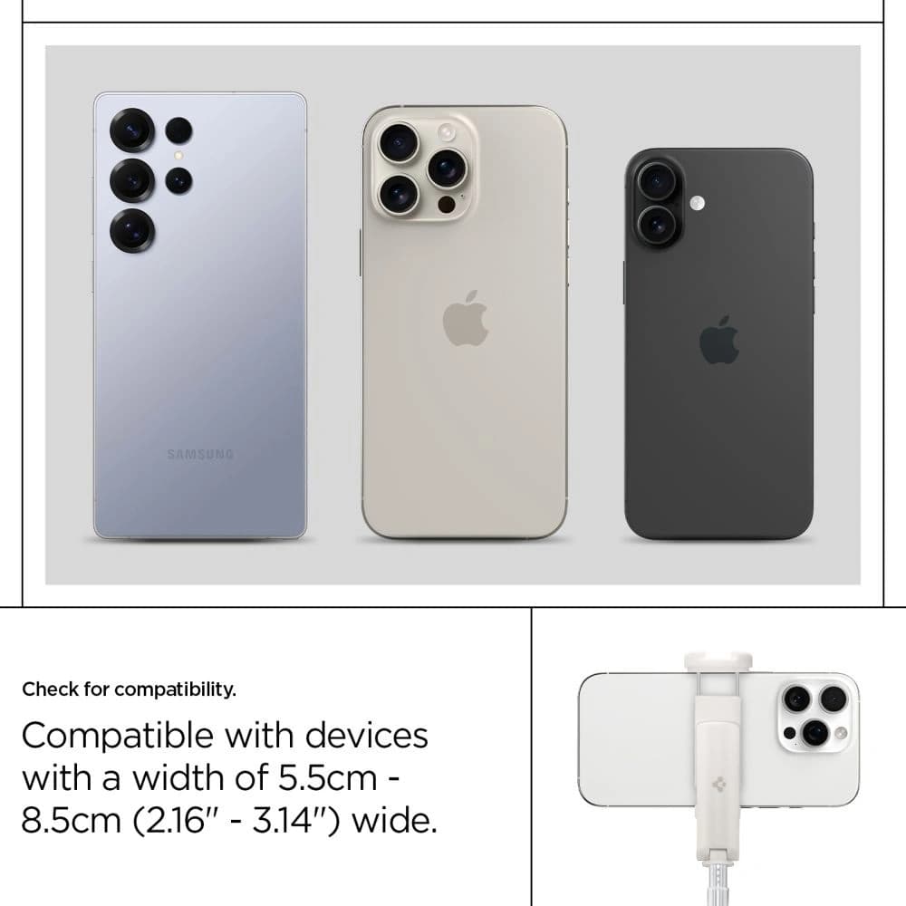 Spigen S541W Bluetooth Selfie Stick Tripod Dune Beige - 16