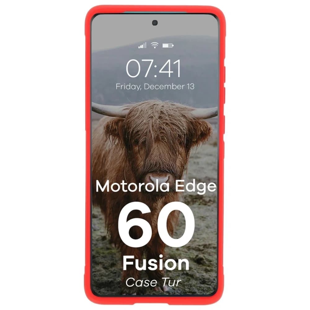 BIZON Hülle für Motorola Edge 60 / 60 Fusion rot - 5
