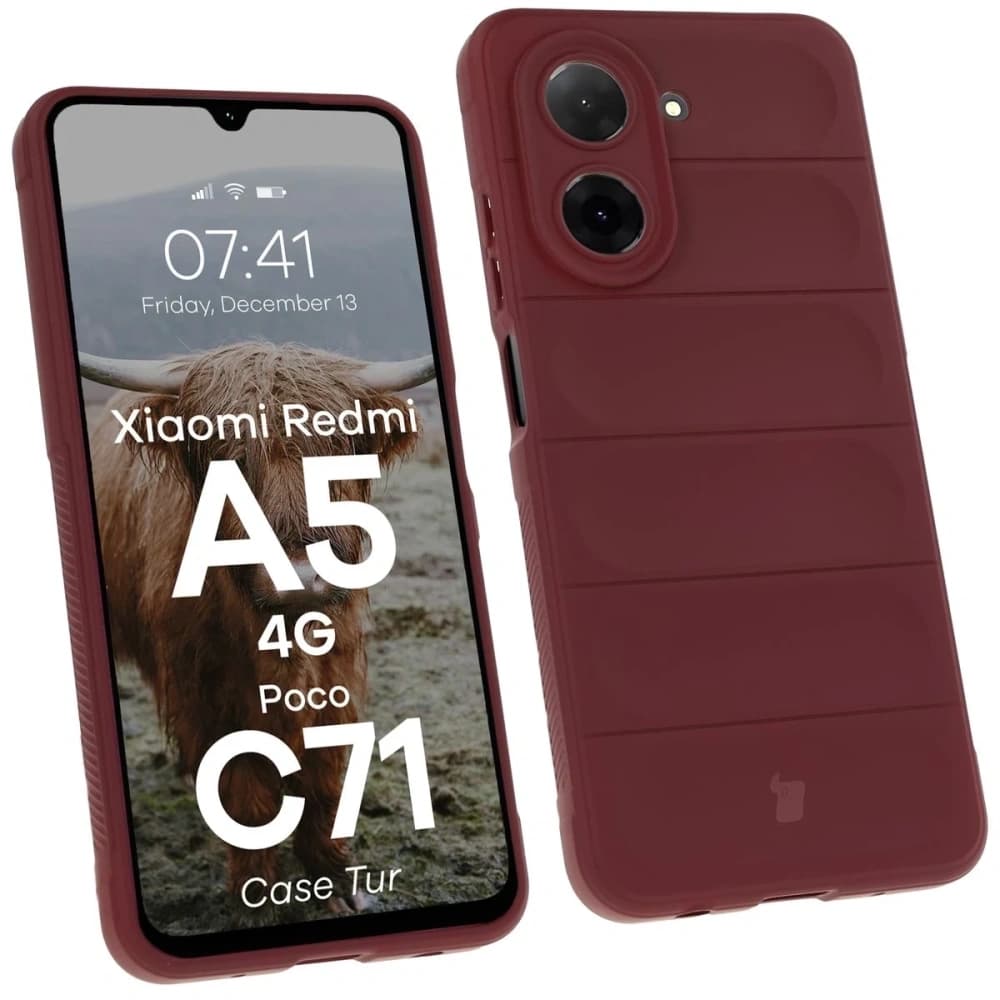 BIZON Case Tur Xiaomi Redmi A5 4G / POCO C71 4G burgundy - 1