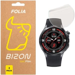 Folia matowa Bizon Glass Watch Film Sun do OnePlus Watch 3 [2 PACK]