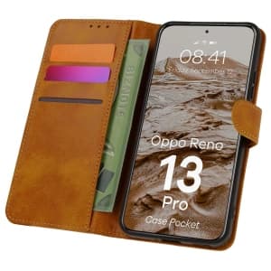 BIZON Case Pocket Oppo Reno13 Pro brown