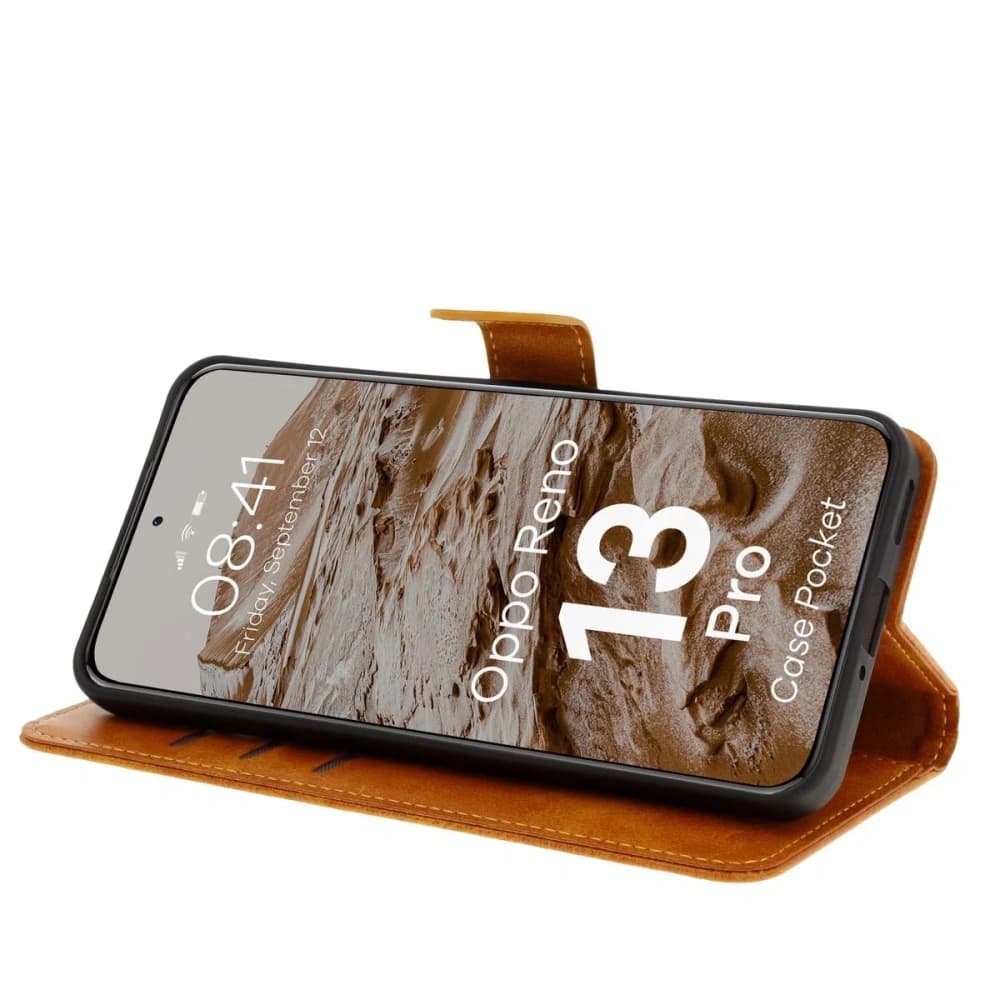 BIZON Case Pocket Oppo Reno13 Pro brown - 5