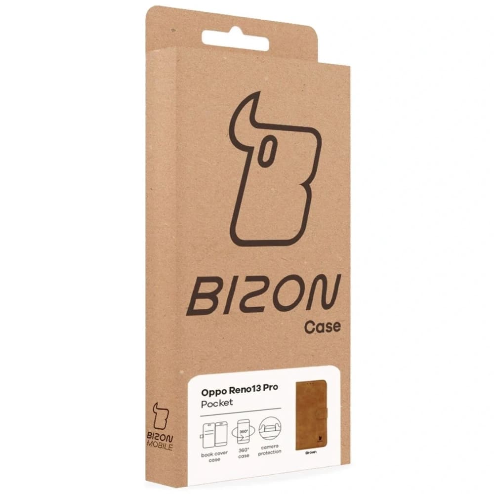 BIZON Case Pocket Oppo Reno13 Pro brown - 6