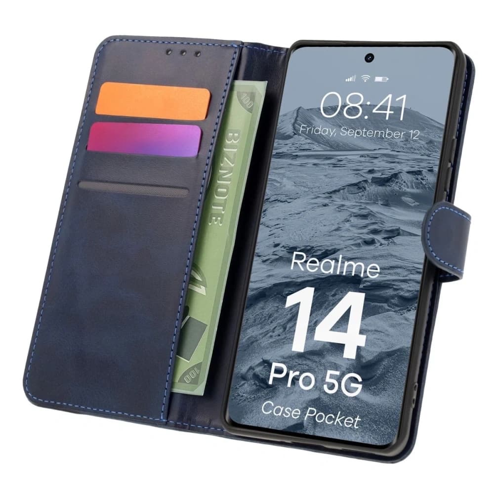 BIZON Case Pocket Realme 14 Pro 5G navy blue - 1