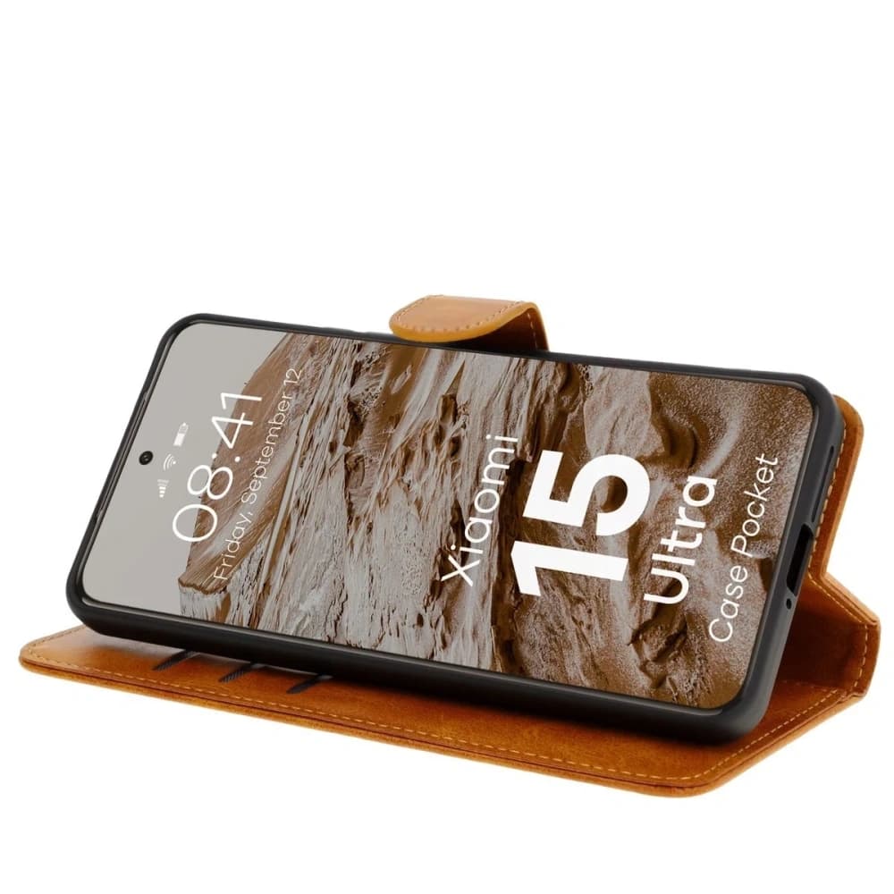 BIZON Hülle Tasche Xiaomi 15 Ultra braun - 5