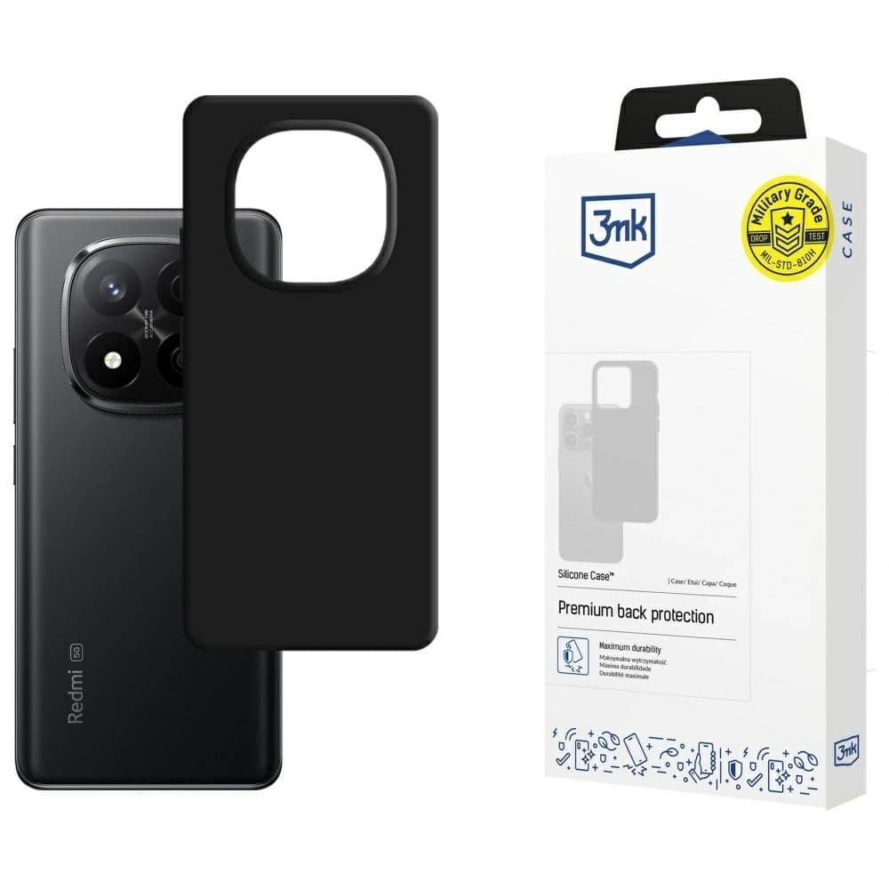 3MK Silikonhülle Xiaomi Redmi Note 14 Pro+ Plus schwarz - 1