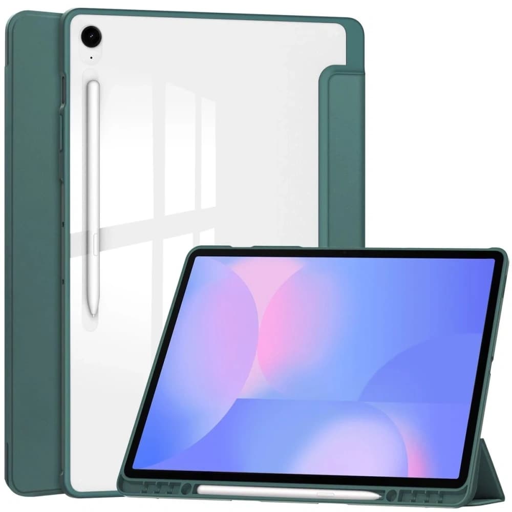 Bizon Case Tab Clear Matt Samsung Galaxy Tab S10 FE+ Plus dark green - 1