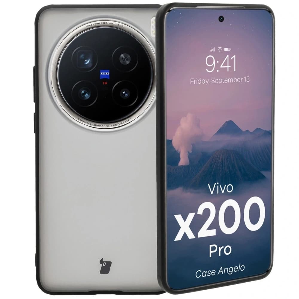 Bizon Case Angelo Vivo X200 Pro smoked with a black frame - 1